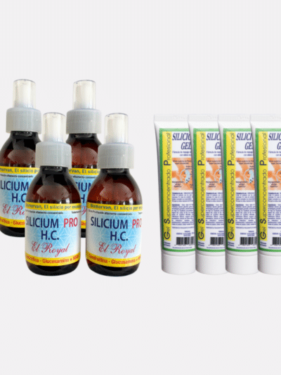 silicio pro liquido altamente concentrado el royal 125mlx4 + gel silicio pro 50mlx4